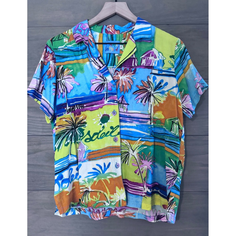 Vintage Jams World Hawaiian Shirt
Mens‎ Small Ocean Villa Soleil
Abstract Aloha